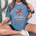 Handprints And Hearts All Together Now Summer Reading 2023 Women's Oversized Comfort T-shirt Blue Jean