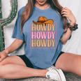 Howdy Cowgirl Western Country Rodeo Southern For Women Girls Women's Oversized Comfort T-shirt Blue Jean