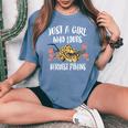 Just A Girl Who Loves Burmese Pythons Snakes Women's Oversized Comfort T-Shirt Blue Jean
