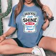 Mayo Light Shine Christian Women's Oversized Comfort T-Shirt Blue Jean