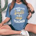 Music Teacher Musical Professor Conservatory Instructor Women's Oversized Comfort T-Shirt Blue Jean