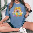 You Need Is Love Rainbow International Day Of Peace 60S 70S Women's Oversized Comfort T-Shirt Blue Jean