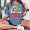 I Need Tacos And Horror Movies Horror Taco Halloween Halloween Women's Oversized Comfort T-Shirt Blue Jean