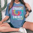 Paraprofessional Straight Outta Energy Teacher End Of Year Women's Oversized Comfort T-shirt Blue Jean