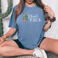 Plant Mama Mom Houseplant Lover Crazy Lady Mom Begonia Women's Oversized Comfort T-Shirt Blue Jean