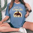 Pretend Im A Cowgirl Halloween Party Costume Women's Oversized Comfort T-shirt Blue Jean
