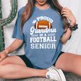 Proud Grandma Of A Football Senior 2024 Graduate Women's Oversized Comfort T-Shirt Blue Jean