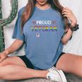 Proud Veteran Lgbt Gay Pride Rainbow Us Military Trans Women's Oversized Comfort T-Shirt Blue Jean