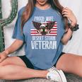 Proud Wife Of Desert Storm Veteran Gulf War Veterans Spouse Women's Oversized Comfort T-Shirt Blue Jean