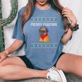 Pug Ugly Christmas Sweater Ugly Sweater Pug Dog Women's Oversized Comfort T-Shirt Blue Jean