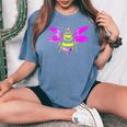 Queen Bee Honey Bee Vintage Women's Oversized Comfort T-Shirt Blue Jean