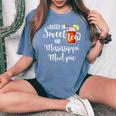 Raised On Sweet Tea And Mississippi Mud Pie T Women's Oversized Comfort T-Shirt Blue Jean