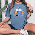Team Specials Teacher Tribe Squad Back To Primary School Women's Oversized Comfort T-Shirt Blue Jean