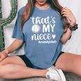 That's My Niece Proud Volleyball Auntie Volleyball Aunt Women's Oversized Comfort T-Shirt Blue Jean