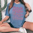 Thick Thighs Virgo Vibes Melanin Black Horoscope Women's Oversized Comfort T-Shirt Blue Jean