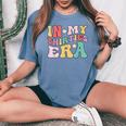 In My Thirties Era Groovy Women's Oversized Comfort T-Shirt Blue Jean