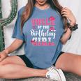 Uncle Of The Birthday Girl Western Cowgirl Themed 2Nd Bday Women's Oversized Comfort T-shirt Blue Jean