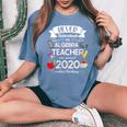 Never Underestimate An Algebra Teacher Who Survived 2020 Women's Oversized Comfort T-Shirt Blue Jean