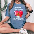 Never Underestimate An Old Woman With A Chicken Costume Women's Oversized Comfort T-Shirt Blue Jean