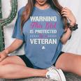 Veteran Girl Usa Veterans Day Us Army Veteran Women Women's Oversized Comfort T-Shirt Blue Jean