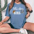 Whiskey Girl Cowgirl Hat Rope Alcohol Women's Oversized Comfort T-shirt Blue Jean