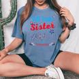 Will Trade Sister For Firecrackers Funny Fireworks 4Th July Women's Oversized Graphic Print Comfort T-shirt Blue Jean
