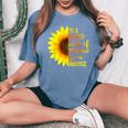In A World Full Of Grandmas Be A Nonnie With Sunflower Women's Oversized Comfort T-shirt Blue Jean