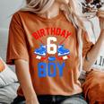 6Th Birthday For Girls Boys 6 Yrs Old Ice Hockey Fan Women's Oversized Comfort T-Shirt Yam