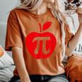 Apple Pi Day Math Nerd Pie Teacher 314 Women's Oversized Comfort T-Shirt Yam