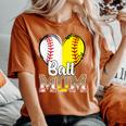 Awesome Leopard Ball Mom Baseball Lover Women Women's Oversized Comfort T-shirt Yam