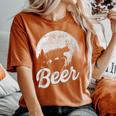 Bear Deer Beer Day Drinking Adult Humor Women's Oversized Comfort T-Shirt Yam