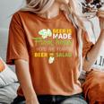 Beer Is From Hops Beer Equals Salad Alcoholic Party Women's Oversized Comfort T-Shirt Yam
