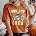 Boo Boo Crew Ghost Halloween Paramedic Nurse Rn Er Nicu Lpn Women's Oversized Comfort T-Shirt Yam