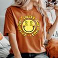 Childhood Cancer Awareness Smile Face Groovy Women's Oversized Comfort T-Shirt Yam