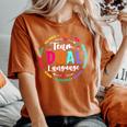 Cute Back To School Squad Team Dual Language Teachers Women's Oversized Comfort T-Shirt Yam