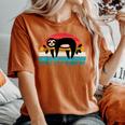 Cute Sloth For Girls And Women Vintage Sunset Sloths Women's Oversized Comfort T-Shirt Yam
