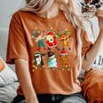 Dabbing Santa Elf Friends Christmas Boys Girls Xmas Dab Women's Oversized Comfort T-Shirt Yam