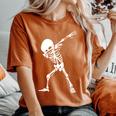 Dabbing Skeleton - Funny Halloween Dab Skull Women Oversized Print Comfort T-shirt Yam