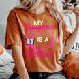 My Daughter Is A Survivor Breast Cancer Awareness Butterfly Women's Oversized Comfort T-Shirt Yam