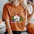 Dog Lovers Cute Poodle Santa Hat Ugly Christmas Sweater Women's Oversized Comfort T-Shirt Yam