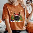 Dog Lovers French Bulldog Santa Hat Ugly Christmas Sweater Women's Oversized Comfort T-Shirt Yam