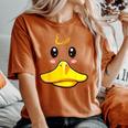 Duck Costume Cute Rubber Ducky Face Halloween Women's Oversized Comfort T-Shirt Yam