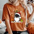 Cat Lover Cute Birman Santa Hat Ugly Christmas Sweater Women's Oversized Comfort T-Shirt Yam