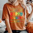 Gay Christmas Lgbt Happy Holigays Ugly Rainbow Party Women's Oversized Comfort T-Shirt Yam