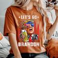 Lets Go Beer Brandon Happy 4Th Of July Trump Beer Women's Oversized Comfort T-shirt Yam