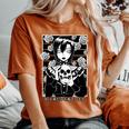 Goth Girl Skull Gothic Anime Aesthetic Horror Aesthetic Women's Oversized Comfort T-Shirt Yam Goth Girl Skull Gothic Anime Aesthetic Horror Aesthetic Women's Oversized Comfort T-Shirt Yam