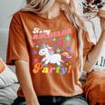 Groovy It's My Bachelor Party Unicorn Marriage Party Women's Oversized Comfort T-Shirt Yam