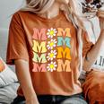 Groovy Mom Daisy Flower For Mom Of Girl Women's Oversized Comfort T-shirt Yam
