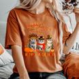 Happy Catsgiving Cute Thanksgiving Cat Lovers Cat Mom Women Women's Oversized Comfort T-Shirt Yam