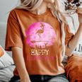 Happy Flamingoween Flamingo Witch Halloween Costume Women's Oversized Comfort T-shirt Yam